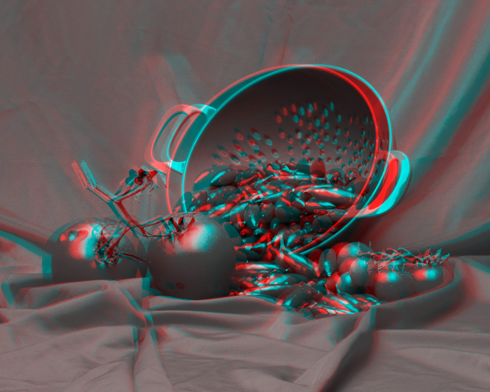 Chillies and Tomatoes 3D - Anaglyph